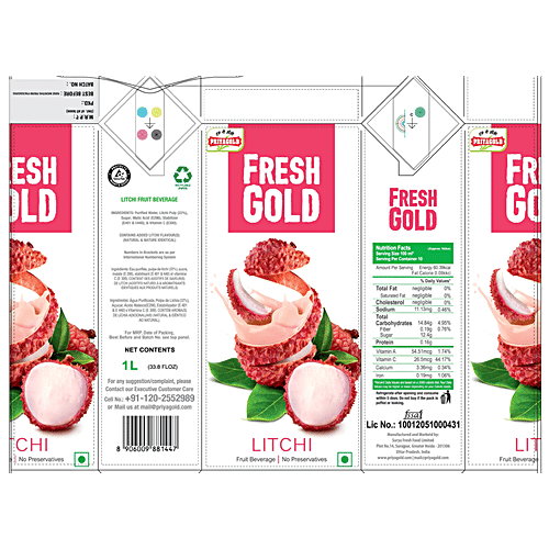 Buy Freshgold Juice Litchi 1 L Carton Online at the Best Price of Rs