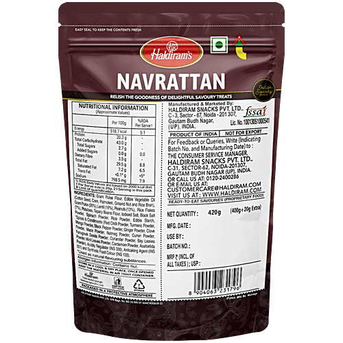 Haldiram's Navrattan Namkeen, 420 g  Delightful Savoury Treats