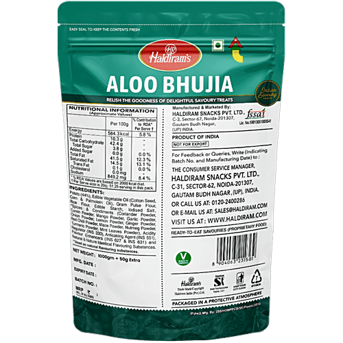 Haldiram's Aloo Bhujia Namkeen, 1.05 kg  Delightful Savoury Treats
