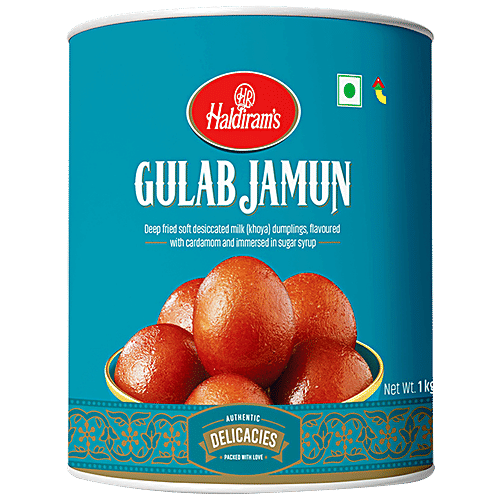 Haldiram's Sweets - Gulab Jamun, 1 kg Pouch Authentic Delicacies