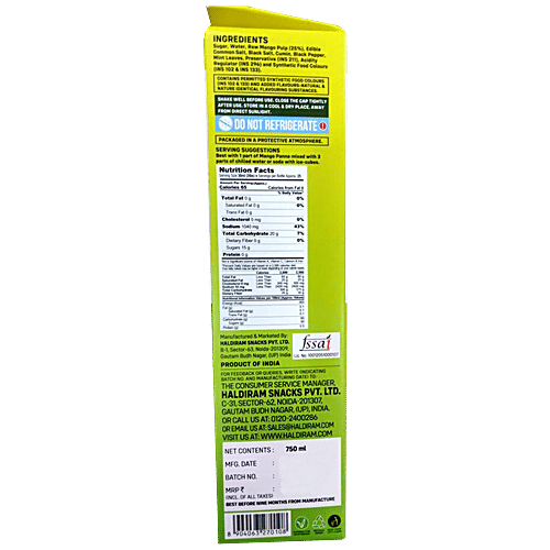 Haldiram's Mango Panna, Del, 750 ml  