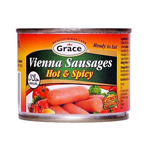Buy Grace Vienna Sausages Hot & Spicy 200 gm Can Online at Best Price