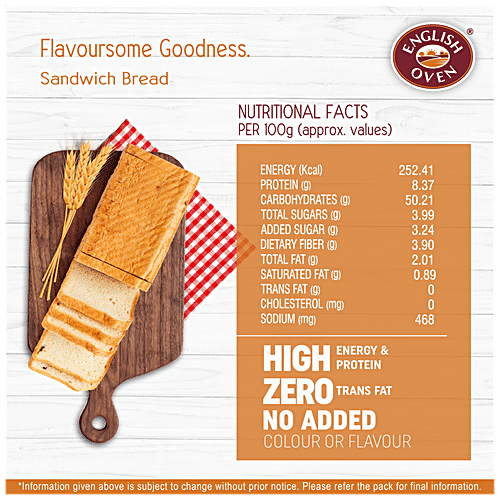 English Oven Sandwich Bread, 400 g Pouch 