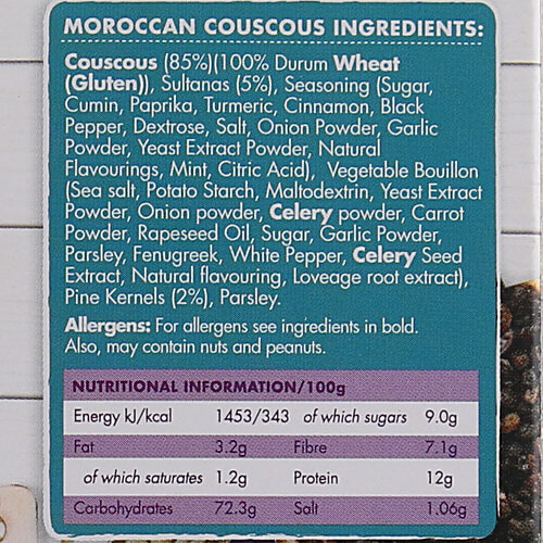 Al' Fez Spiced Couscous - Moroccan, 200 g Carton Durum Wheat Semolina