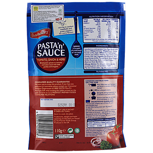 Buy Batchelors Pasta & Sauce Tomato, Onion & Herb 128 gm Carton