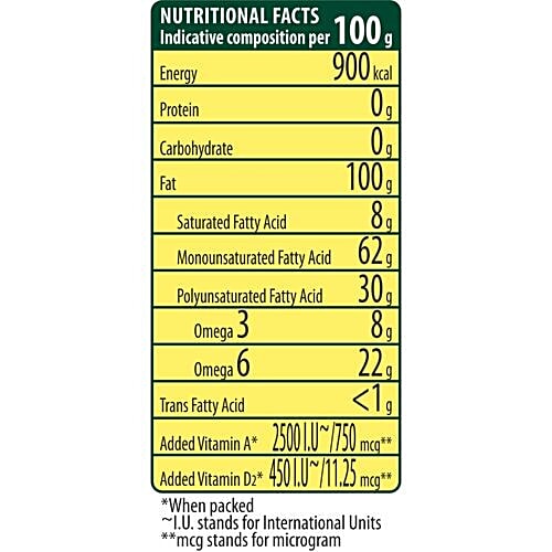 Dhara  Refined - Vegetable Oil, 1 L Carton 