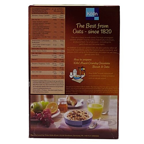Buy Kolln Muesli Crunchy Chocolate Biscuits & Oats 375 gm Carton