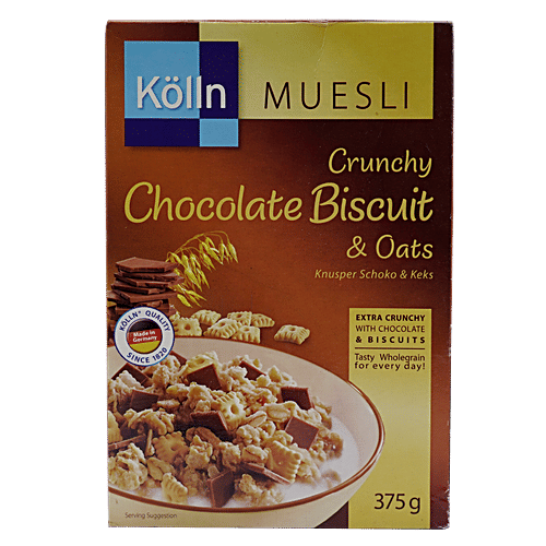 Buy Kolln Muesli Crunchy Chocolate Biscuits & Oats 375 gm Carton