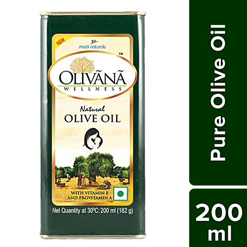 OLIVANA Wellness Olive Oil - Vitamin E & Pro Vitamin A, 200 ml  
