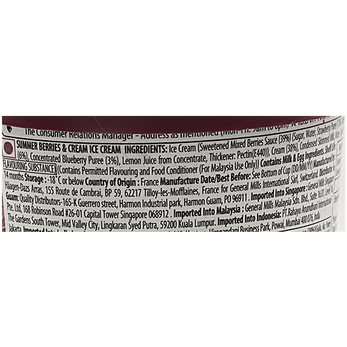 Haagen-Dazs Ice Cream - Summer Berries & Cream, 100 ml  