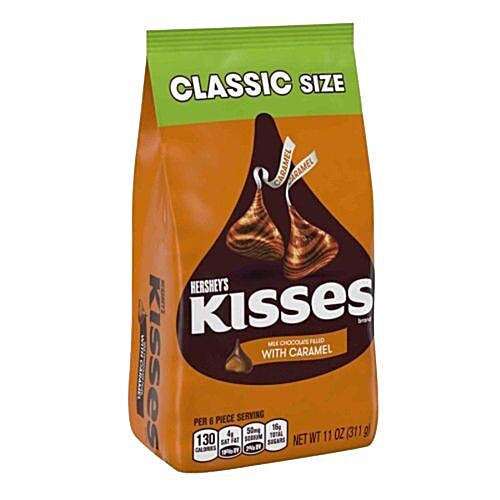Buy Hersheys Kisses Milk Chocolate Filled With Caramel 311 gm Pouch