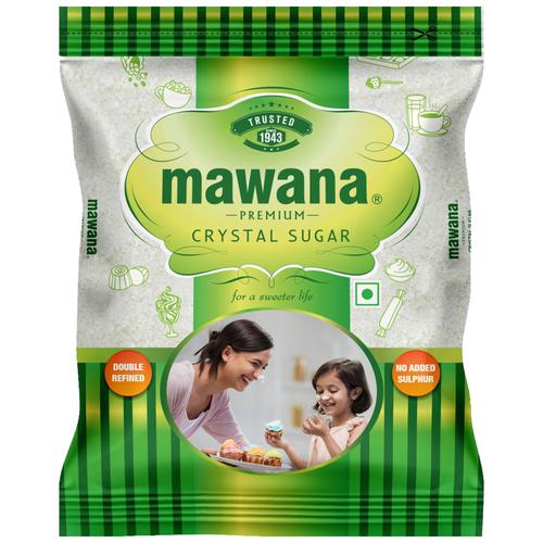 Mawana Sugar/Sakkare - Premium Crystal, 1 kg Pouch No Added Sulphur