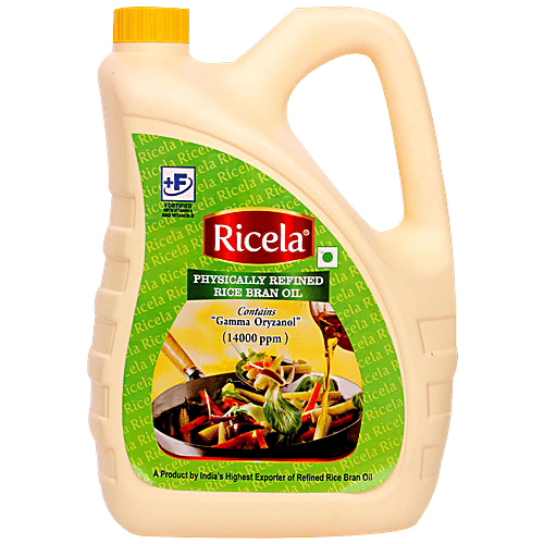 Ricela  Physically Refined - Rice Bran Oil, 5 L Can 