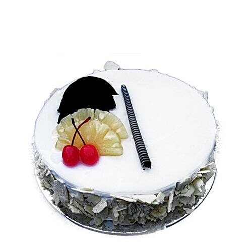 Sri Ayyappa Bakery & Sweets Fresh Cream Pastry - Pineapple Gateaux, Eggless, 1 kg  