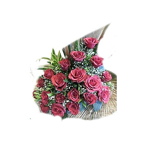 Buy Blooms and Bouquets Worli Flower Bouquet 20 Roses Basket Online
