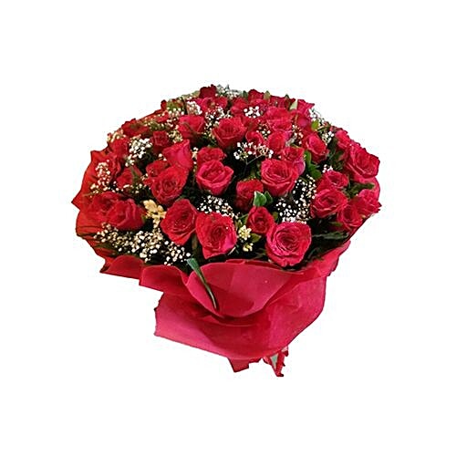 Buy Blooms and Bouquets Worli Flower Bouquet 60 Red Roses Bunch