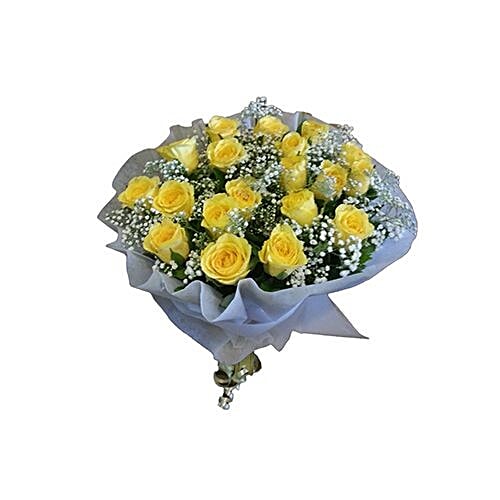 Buy Blooms and Bouquets Worli Flower Bouquet 15 Yellow Roses, Special