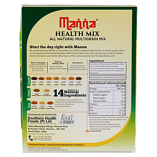 Buy Manna Health Mix 100 Natural Nutrition, No Added Sugar