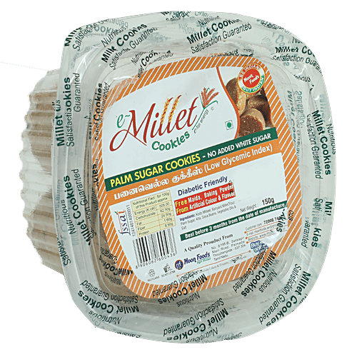 Millet Cookies Low Gi (Palm Sugar), 150 g  No Added White Sugar & Free from Maida