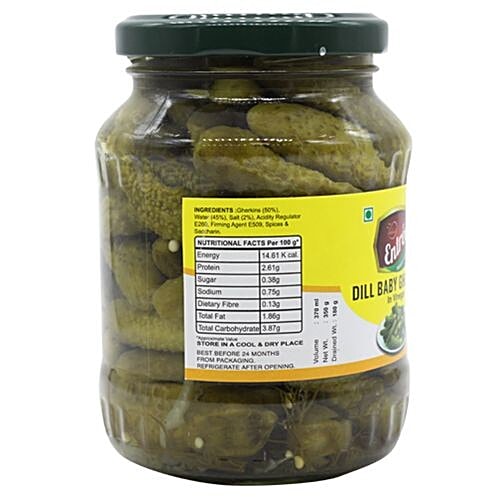 Buy Entree Dill Baby Gherkins In Vinegar 350 Gm Online At Best Price bigbasket