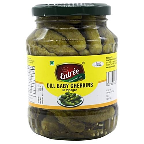 Buy Entree Dill Baby Gherkins In Vinegar 350 Gm Online At Best Price of Rs 99 bigbasket