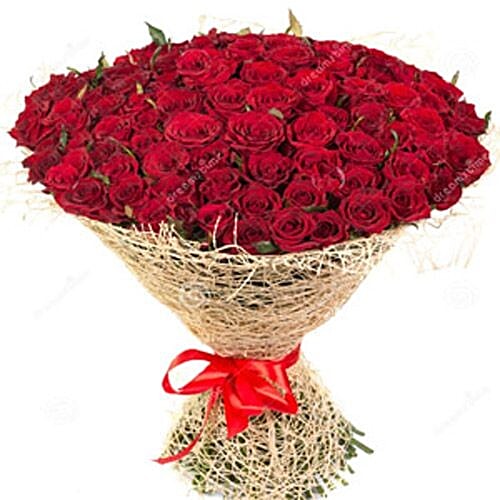 Buy Bangalore Blooms Flower Bouquet 50 Red Roses Bunch 1 pc Online at