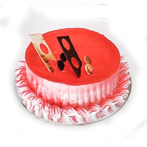 Buy Mr Cake's Fresh Cakes White Sponge Based Strawberry 500 gm Online