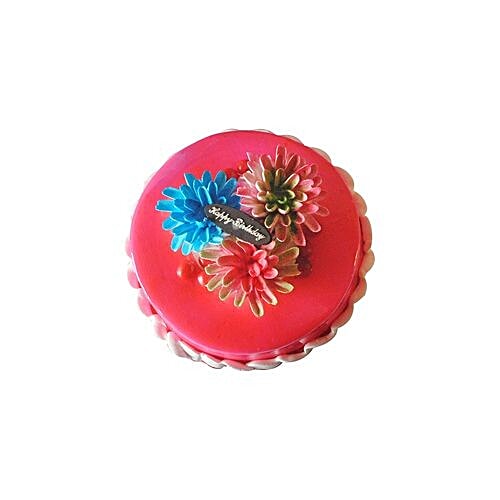 Buy The Cake Factory Fresh Cake Strawberry Eggless 500 Gm Online at the Best Price of Rs 370