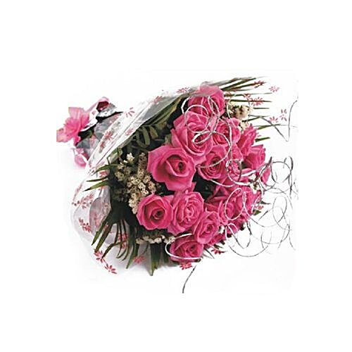 Buy Blooms And Bouquets Malad Flower Bouquet Pink Love 1 Pc Online at