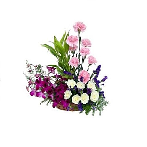 Buy Shubham Flowers Flower Bouquet Side Basket Online at Best Price