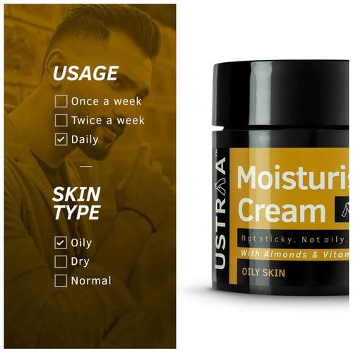 Ustraa Moisturising Cream - Oily Skin, 100 g Jar 
