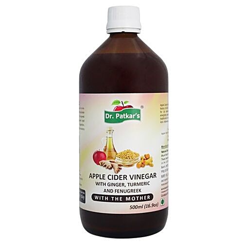 Dr. Patkars Apple Cider Vinegar - with Ginger, Turmeric & Fenugreek, 500 ml  