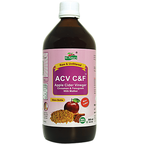 Dr. Patkars Apple Cider Vinegar With Cinnamon & Fenugreek, 500 ml  