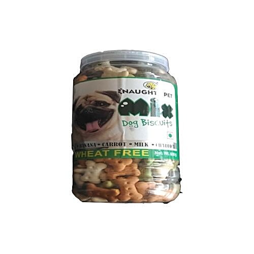 Buy Naughty Pet Dog Biscuits Mix Veg (Wheat Free) Online at Best