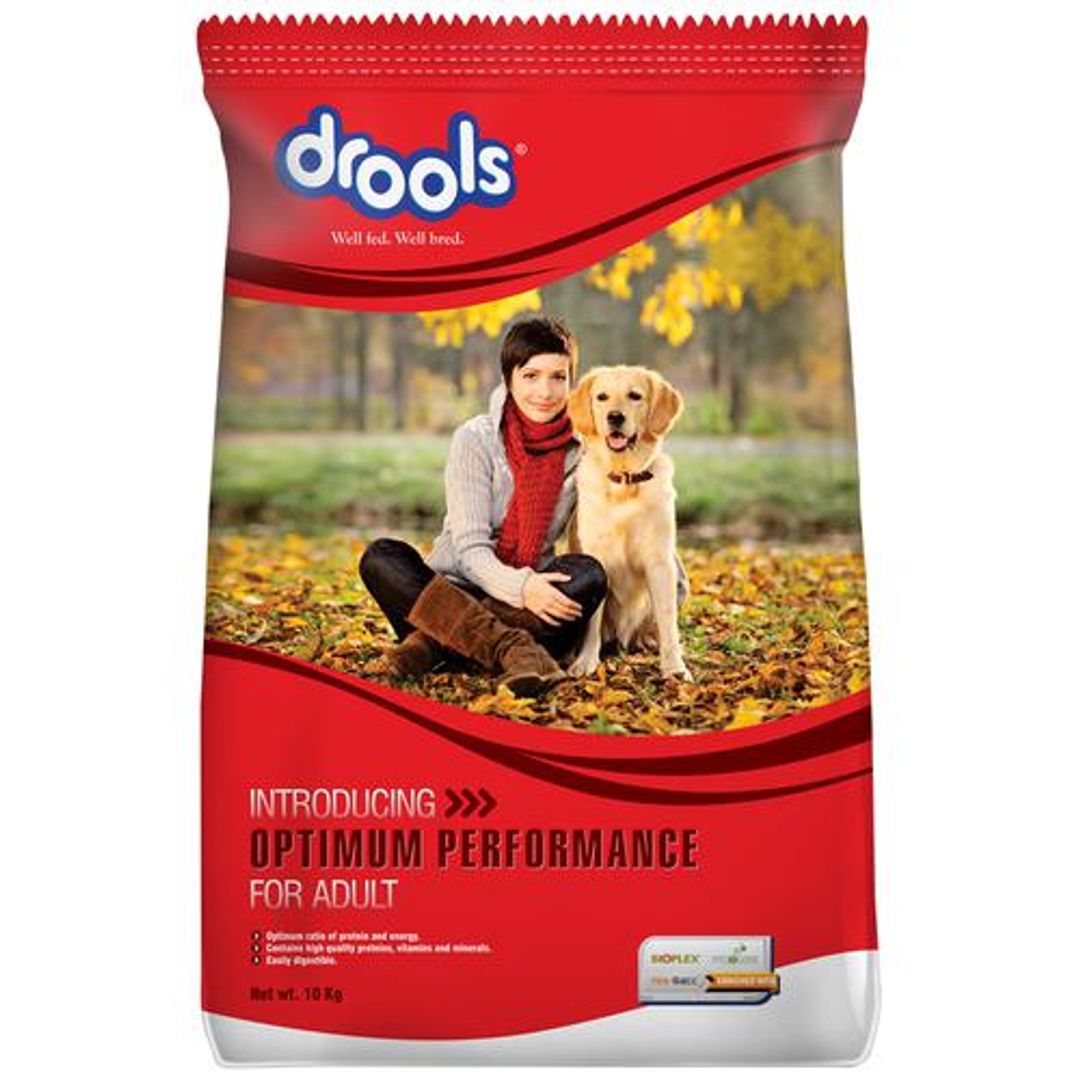 Drools Dog Food - Optimum Performance, Adult, 10 kg 