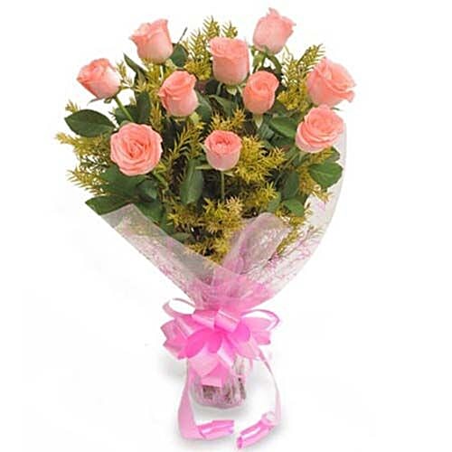 Buy blooms & bouquets, whitefield Flower Bouquet 12 Charming Pink