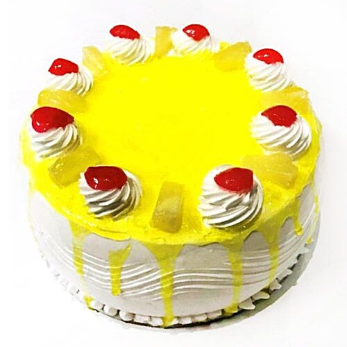 Buy Cake town Cafe Fresh Cake Pineapple Cherry Whole Wheat, Eggless