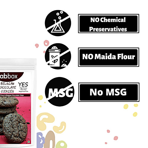 Fabbox Belgium Chocolate Cookies, 91 g  Whole Wheat Flour, No Maida