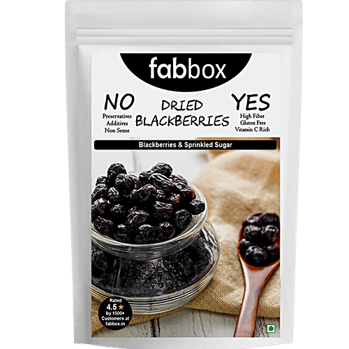 Fabbox Premium Blackberry - Dried, Whole, Sweet, Natural, Healthy Snack, Antioxidant Rich, 140 g  No Preservatives, High Fiber