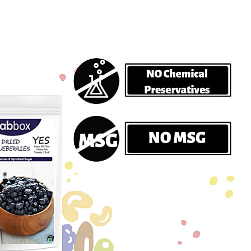 Fabbox Dried Blueberries, 70 g Pouch No Preservatives, Source of Fiber