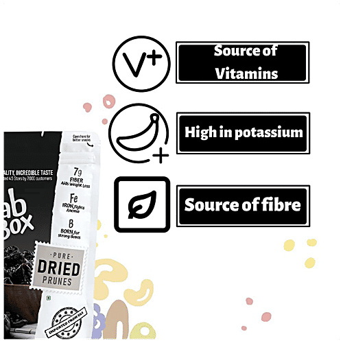 Fabbox Pitted Prunes - Dried Fruit, Natural & Healthy, Rich In Antioxidants,Vitamins & Iron, 150 g  No Added Sugar, Preservatives, Source of Fiber