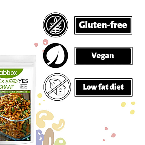 Fabbox Mixed Seed Chaat, 160 g Pouch Pumpkin, Sunflower, High Protein & Fibre, Gluten-Free,Vegan, Healthy Snack
