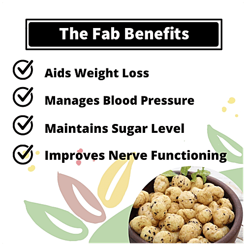 Fabbox Roasted Makhana - Pudina, Baked Foxnuts, Healthy Snack, For Weight Management, 83 g  No Preservatives, High protein