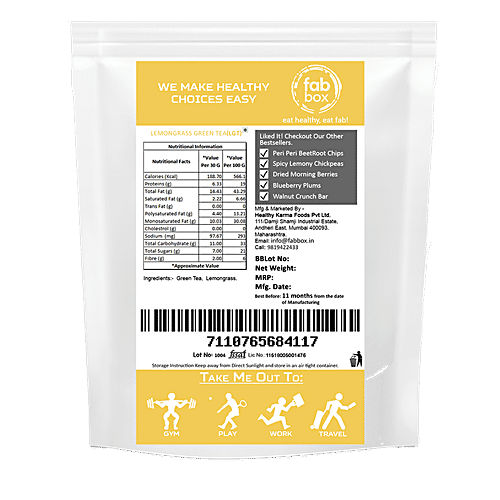 FabBox Lemon Grass Green Tea, 25 g  