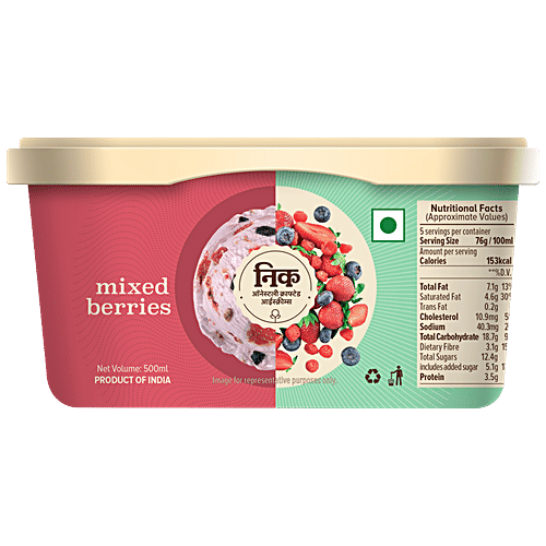 Nic Ice Cream - Mixed Berries, 500 ml  