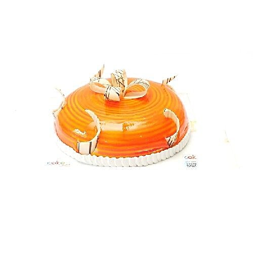 Cake Square Fresh Cakes - Strawberry Mango, Eggless, 700 g  