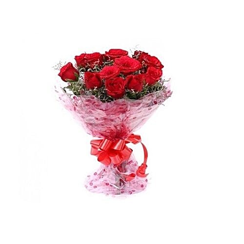 Blooms & Bouquets Flower Bouquet - Charming Red Roses 12, 1 pc  
