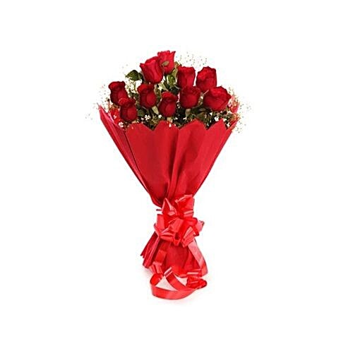 Blooms & Bouquets Flower Bouquet - Delightful Red Roses 12, 1 pc  