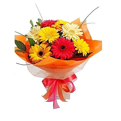 Blooms & Bouquets Flower Bouquet - Delightful Mixed Gerberas 12, 1 pc  