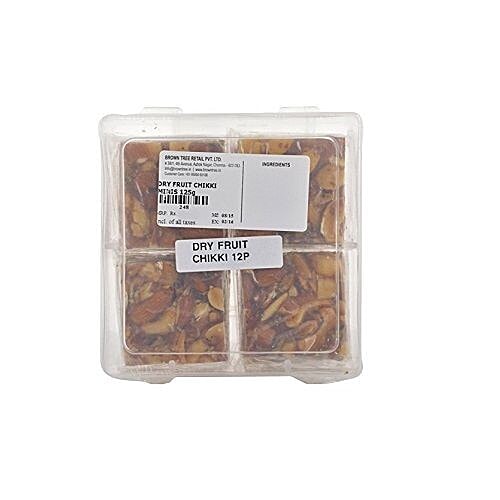Brown Tree Retail Dry Fruit Chikki, 12 pcs  